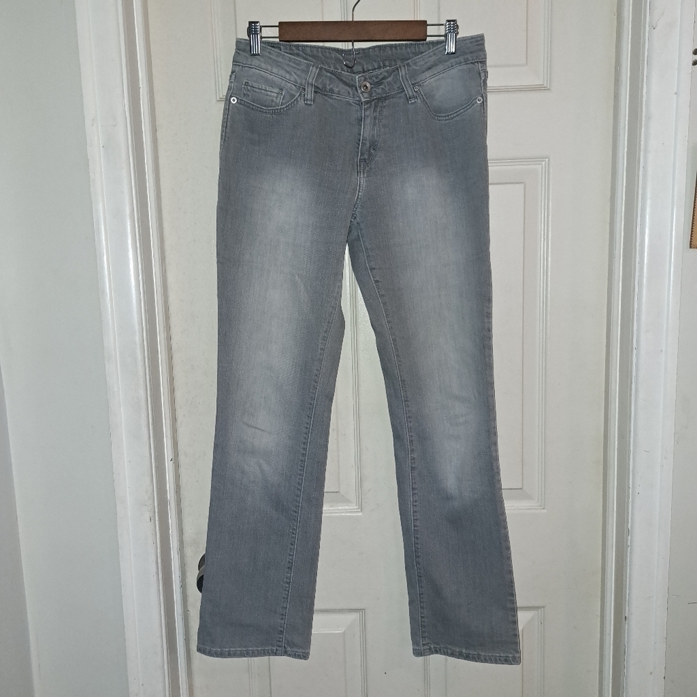 Levis gray 552 mid rise straight jeans